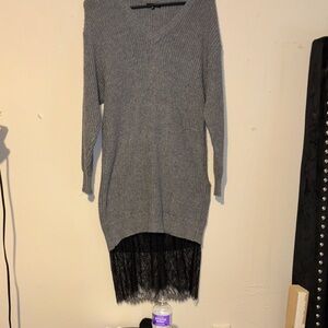 Who What Wear Gray Knit Sweater